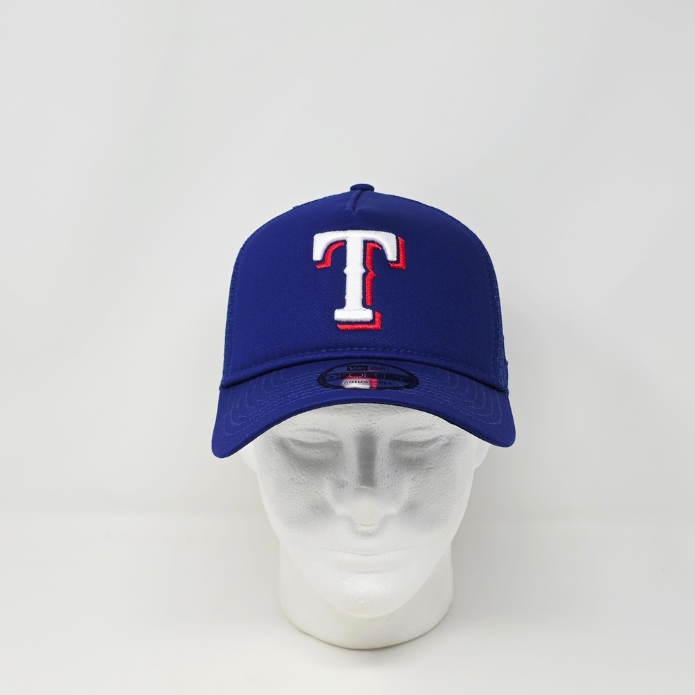 New Era 940 Texas Rangers A Frame Adjustable‎ Baseball Snapback Trucker Hat Cap